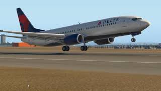 XP11 Zibo 737 First Landing w New FMOD Sounds [upl. by Dahsra]