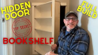 Hidden Door Bookshelf  Outswing  Full Build Video [upl. by Ibbison]