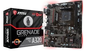 MSI introduced A320 Grenade Socket AM4 MicroATX card for AMD Ryzen Price from 75 [upl. by Aisayt]