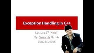 Lecture 27 Exception Handling in C Hindi [upl. by Aihsenet]