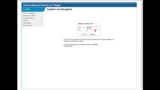 Videotutorial eproc  Cadastramento de Advogado [upl. by Nujra]