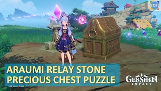 Araumi Relay Stone Puzzle  Precious Chest  Genshin Impact [upl. by Prebo]