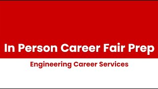 Career Fair Preparation InPerson [upl. by Engelhart]