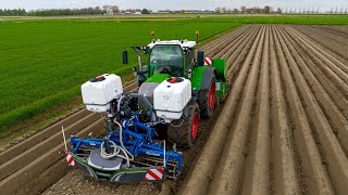 All in One bedtilling  potato planting  ridging  Plant 2023  Fendt 724 Gen 6  Baselier [upl. by Atterbury201]