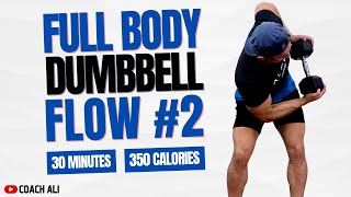 FLOW No2  Full Body Dumbbell Workout At Home With Coach Ali [upl. by Nuncia]