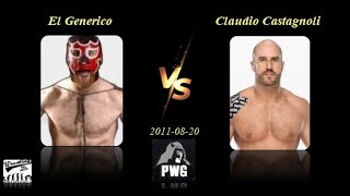 20110820 El Generico vs Claudio Castagnoli  PWG [upl. by Uta757]