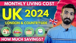 MONTHLY COST OF LIVING IN UK 🇬🇧 2024  How much you can save in the UK as a Nurse ukcostofliving [upl. by Reitman]