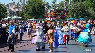 4K Disneyland Birthday Parade with 63 Disney Characters [upl. by Helsa]