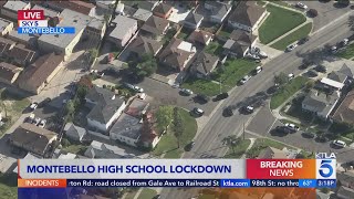 Montebello High School placed on lockdown due to police activity [upl. by Llennahs74]