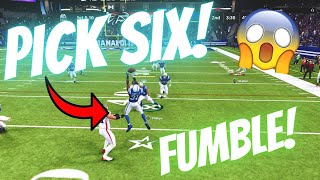 INSANE PICK SIX OFF OF FUMBLE MADDEN 22 ULTIMATE TEAM Shorts Madden22 Madden [upl. by Li]