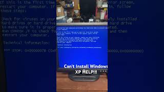 Can’t install windows XP help￼ [upl. by Asenaj528]