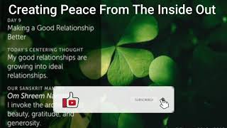 Day 09  Creating Peace from the Inside Out  21Day Meditation Challenge  Deepak and Oprah [upl. by Zellner]