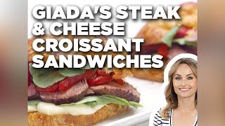 Giada De Laurentiis Parisian Steak and Cheese Croissant Sandwiches  Giada At Home  Food Network [upl. by Grissom697]