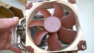 Noctua NHU9S CPU cooler premium fan NFA9 PWM 92mm unboxing and installing [upl. by Dnaloy1]