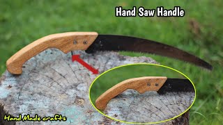 How to Make Hand Saw Handle unique design from wood [upl. by Eusoj]