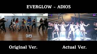 EVERGLOW  Adios Actual vs Original Choreography Comparison [upl. by Eisus]