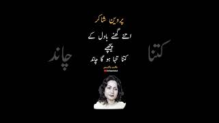 Parveen Shakir Poetry parveenpoetry urdupoetry urduquotes ytshorts quotes explore shorts [upl. by Artenahs]