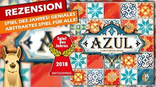 Azul  Spiel des Jahres 2018  Anleitung amp Rezension  SpieLama [upl. by Ennoirb]