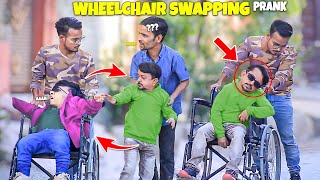 WheelChair Swapping Prank  Funny Reactions  NewTalentOfficial [upl. by Yatzeck]