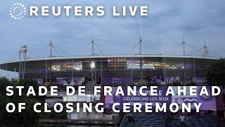 LIVE A view of Paris Stade de France ahead of Olympics closing ceremony [upl. by Llehsem]