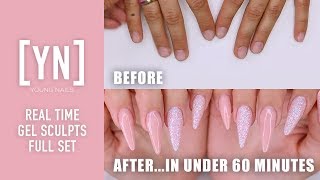 Real Time  Gel Sculpts Full Set [upl. by Egoreg195]