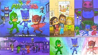 Pijamaskeliler puzzle oyunu oynuyoruz Baykuş Kız Kertenkele Kedi Çocuk ile PJ Masks Puzzle challenge [upl. by Ellehcer]