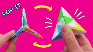 Easy Origami Pop It Fidgets Antistress Funny Moving PAPER TOYS [upl. by Semmes]