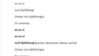 Latin Diphthong Pronunciation Song memorable [upl. by Gusti995]