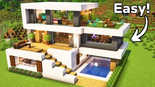 Minecraft Best Modern House Tutorial🏠 [upl. by Armil]