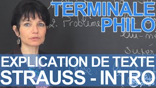 Explication de texte Strauss  introduction  Philosophie  Terminale  Les Bons Profs [upl. by Anuahsed]