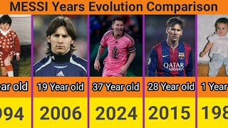 Messi Years Evolution Comparison video 1 to 37 19882024 [upl. by Oiluig974]