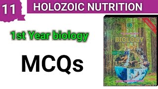 MCQs  holozoic Nutrition  ch 11  class 11 bio [upl. by Inahs]