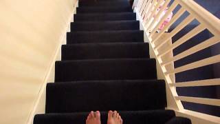 Recovery after bunion surgery Walking down stairs [upl. by Allrud]