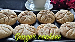 Ginger cookiesHomemade cookies recipeBakery style biscuit [upl. by Eissalc]