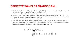 Wavelet Transform in one dimension and Discrete Wavelet Transform [upl. by Toombs186]