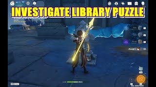 Investigate The Rear of The Library and Solve The Puzle  Genshin Impact [upl. by Anisamot]