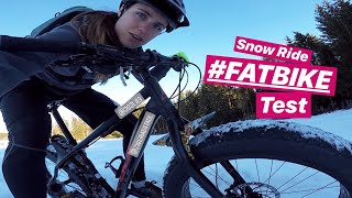 Snow ride ❄ FAT BIKE TEST Enduro GIRL [upl. by Bradway]