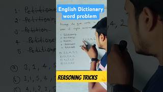 Dictionary word problem 😞shorts reasoningtricks maths study learninglens trending [upl. by Amby]