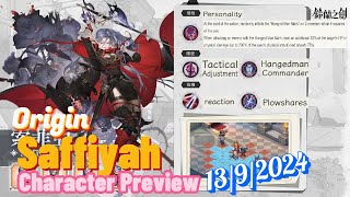 Character Preview Saffiyah Origin  Sword of Convallaria  Skill Tree and Detail Build [upl. by Sperry624]