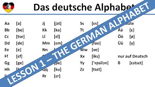 The German Alphabet  Learn German Lesson 1  Complete A1B1 Course  deutsches Alphabet [upl. by Arreis]