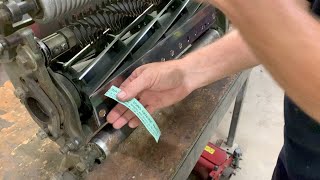 Sharpening a golf course reel mower Grinding [upl. by Acirat]