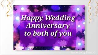 Happy Wedding Anniversary Wishes Greetings Whatsapp Status Video  Marriage anniversary Status Video [upl. by Neeuq]