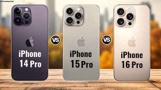 iPhone 14 Pro vs iPhone 15 Pro vs iPhone 16 Pro  Full Comparison [upl. by Aehsal]