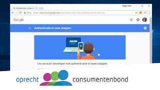 Dubbele Authenticatie Google  How to Consumentenbond [upl. by Pontias946]