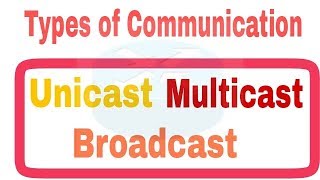 What is Unicast Multicast and Broadcast in networking in HindiUrdu [upl. by Eddy]