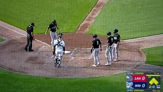 Lansing Lugnuts Austin Beck hits grand slam home run vs West Michigan 72221 [upl. by Nylrehc5]