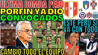 ÚLTIMO MINUTO FOSSATI SE ADELANTÓ Y DIÓ SU PRIMERA LISTA DE CONVOCADOS PERÚ CON EQUIPAZO SORPRENDE [upl. by Dante]