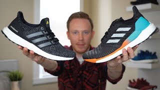 ADIDAS SOLARBOOST VS ULTRA BOOST COMPARISON [upl. by Neerehs]