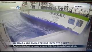 Marmara Adasında Feribot İskeleye Çarptı [upl. by Doris]