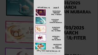 2025 Shubh Raat Ramzan Eid bakrid Muharram India [upl. by Prue]